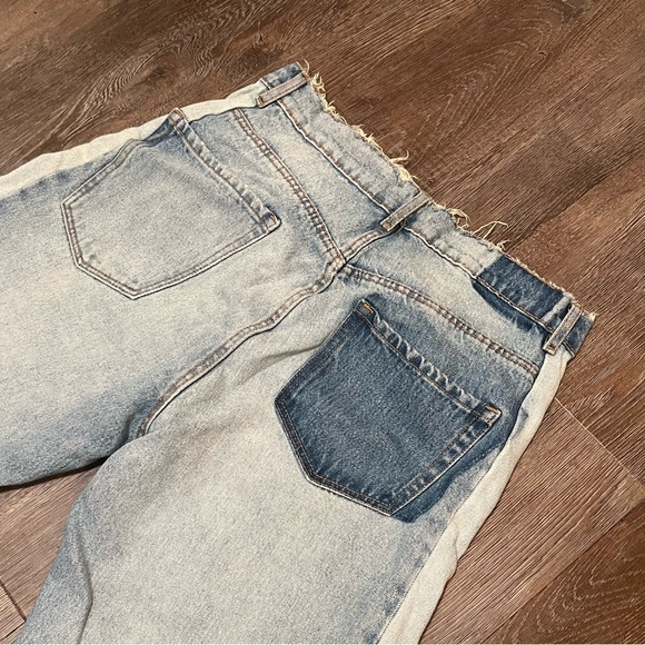 ZARA TRF IX’D Makers Two Tone Distressed Jeans Size 4 - Picture 7 of 8